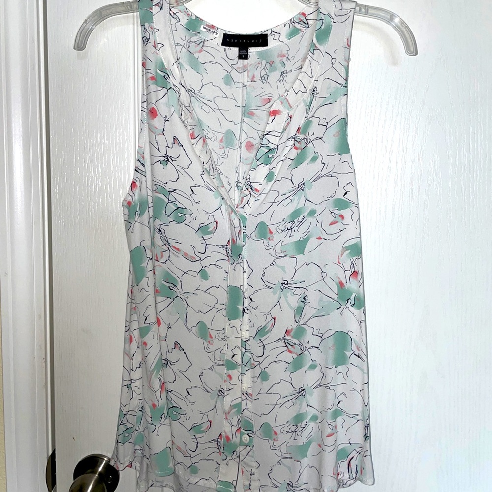 Sanctuary Small sleeveless button down shirt blouse gently used
